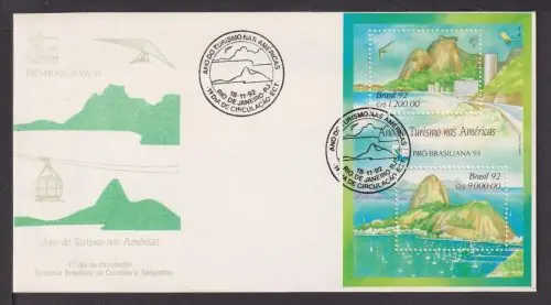 Mengenrabatt Briefmarken Brasilien Südamerika Brief Block Rio de Janeiro 1992