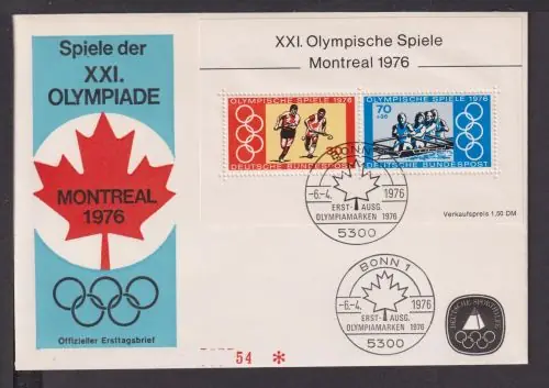 Großhandel Briefmarken Deutschland Europa Brief Block 1976 Olympische Spiele Montreal