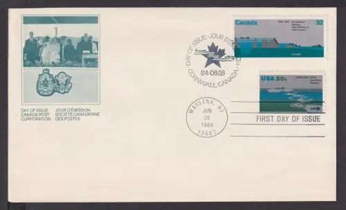 Sale Briefmarken Canada USA Brief 1984 St Lawrence Seaway