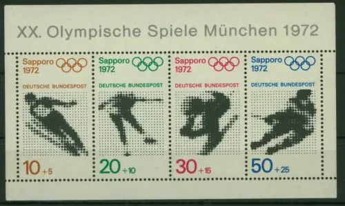 Heißes Angebot Bund Block 6 Olympia Sapporo und München tadellos postfrisch 1972 KatWert 4,00