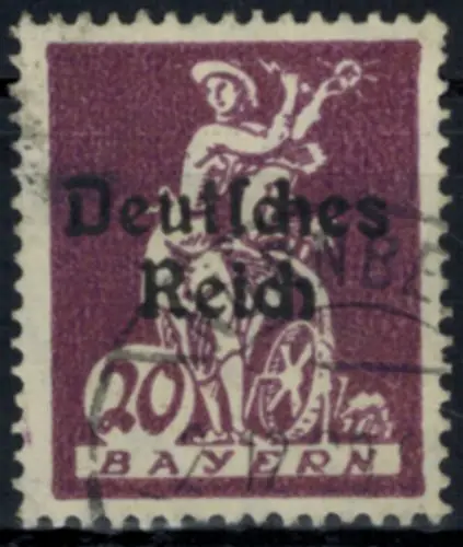 Zertifiziert Deutsches Reich 122 Abschiedsserie 20 Pf Plattenfehler III 1920 gestempelt