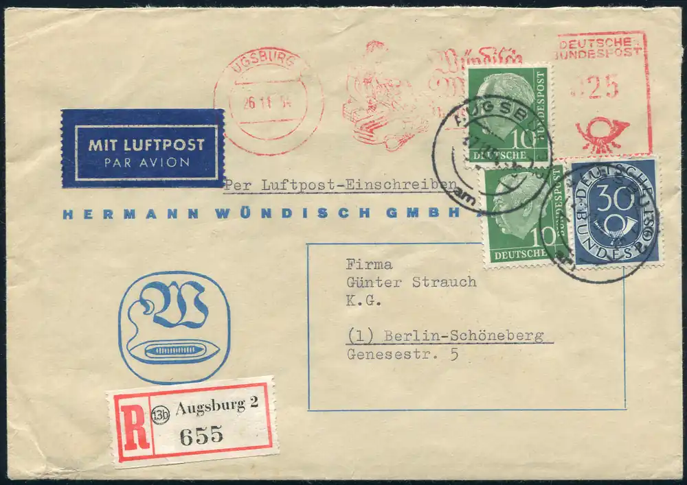 Sonderaktion Schlegel Auktionen Berlin - Bundesrepublik Deutschland, Michel 132, 183(2) + AFS