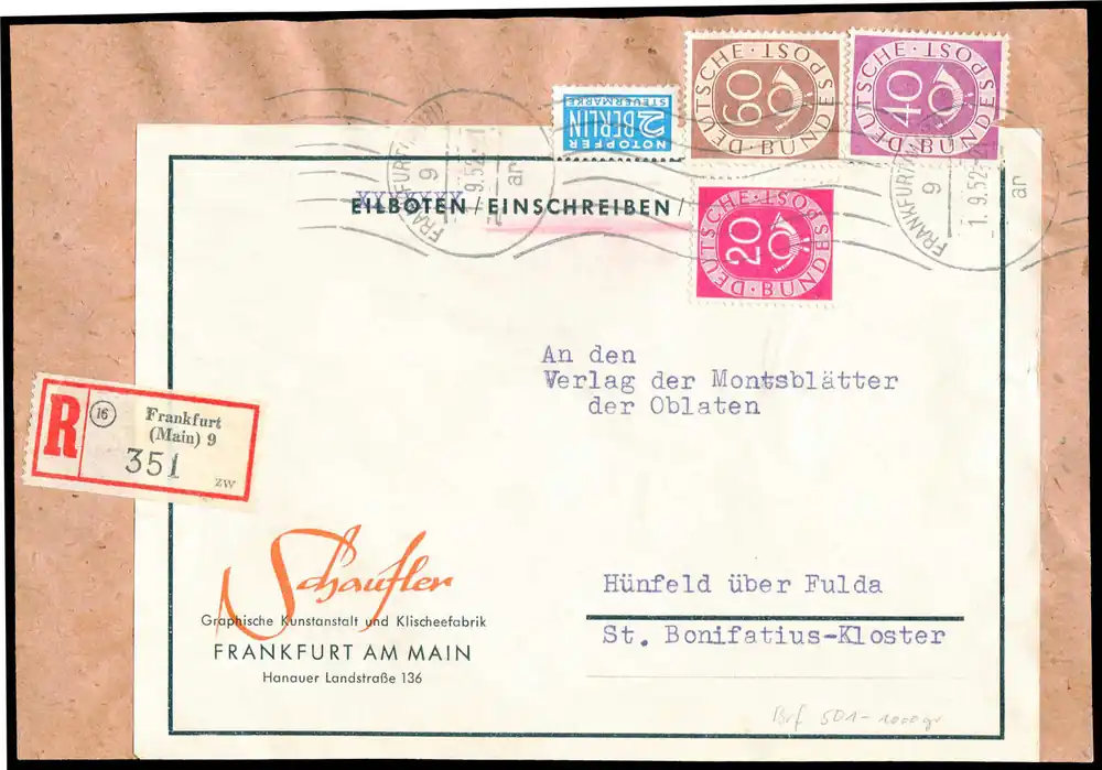 Abverkauf Schlegel Auktionen Berlin - Bundesrepublik Deutschland, Michel 135, 133, 130