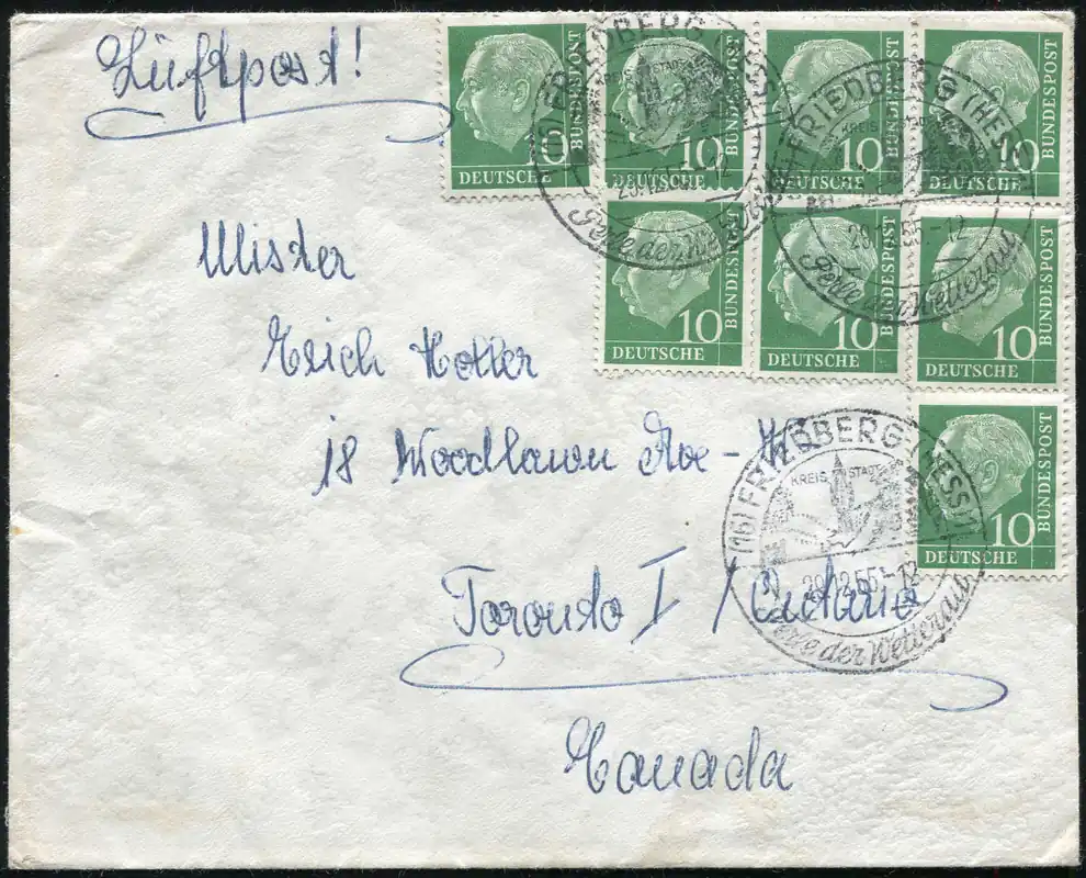 Schlegel Auktionen Berlin - Bundesrepublik Deutschland, Michel 183 (8),185 (4),188 (2) Kostenloser Rückversand