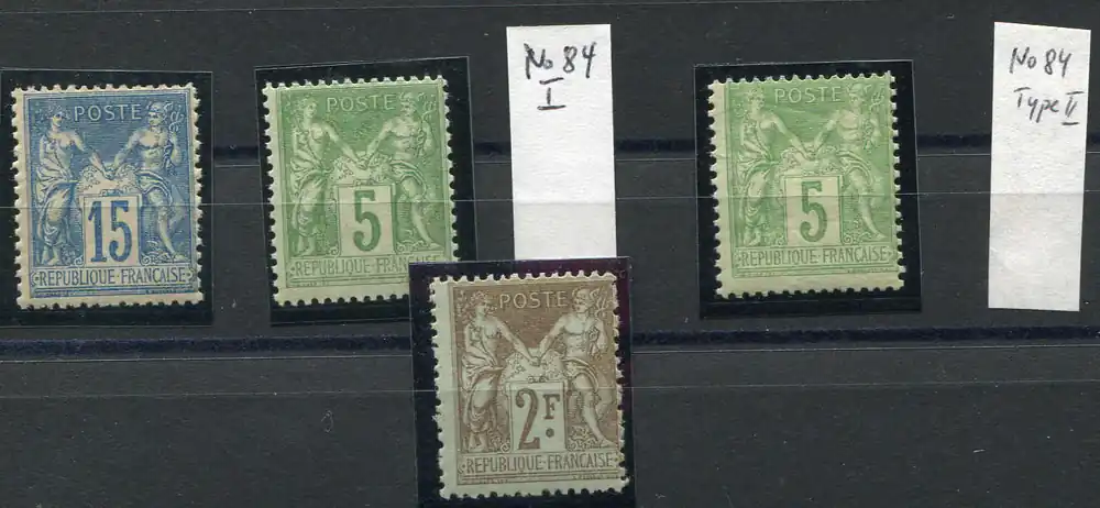 Preiswert Schlegel Auktionen Berlin - Frankreich, Michel 83, 84 I, II, 85