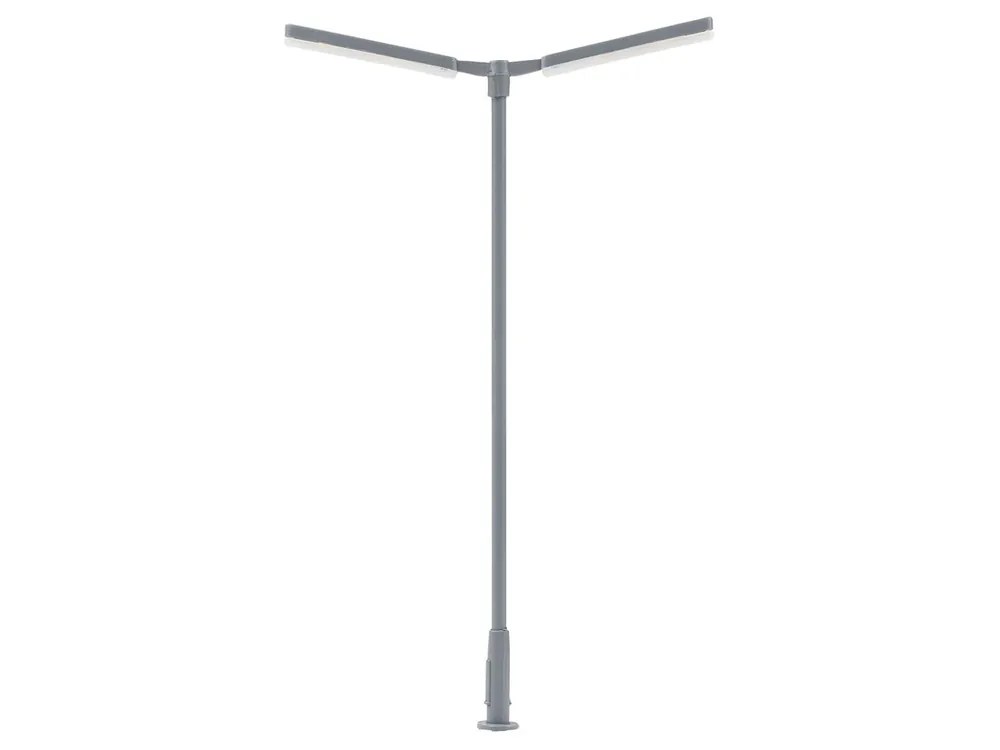 Handgefertigt Faller 180222 H0 LED-Kreuzmastleuchte zweiarmig kaltweiß