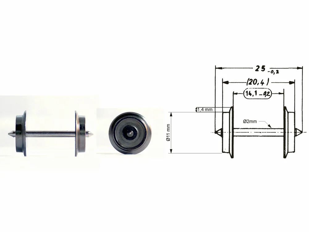 Fleischmann 6561 Wechselstrom-Tauschradsatz 25mm AC H0 Bestseller