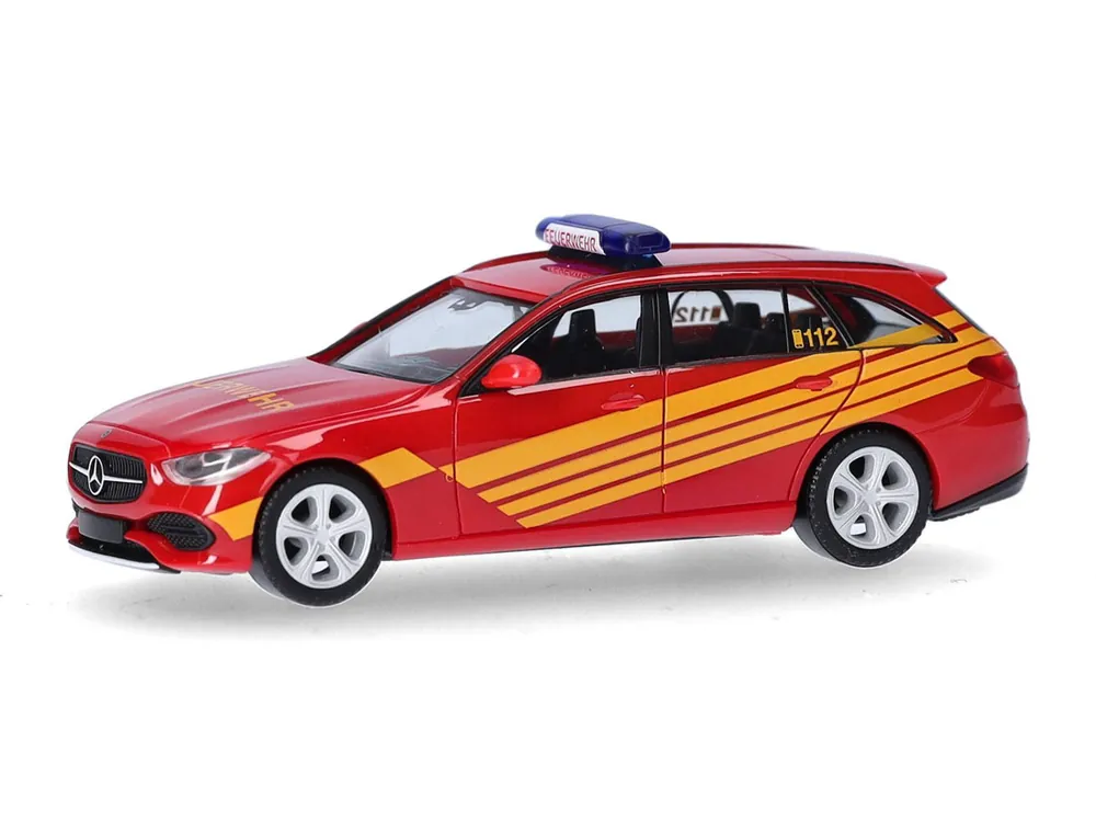 Abverkauf Herpa 097833 H0 PKW Mercedes C-Klasse T-Modell Kommandowagen Feuerwehr