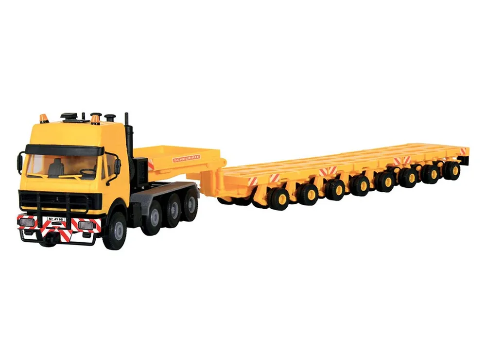 Kibri 13552 H0 LKW Mercedes SK mit Scheuerle Plattformtieflader Kostenloser Versand