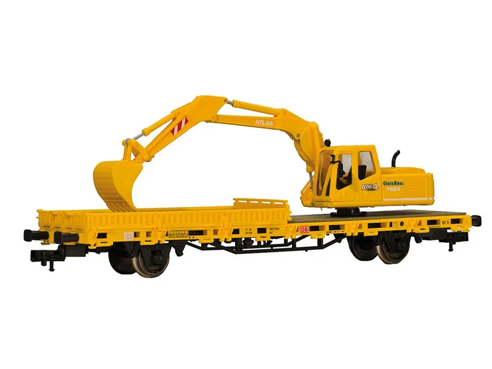 Jetzt Kaufen Kibri 26250 Güterwagen Niederbordwagen mit ATLAS Bagger GleisBau H0