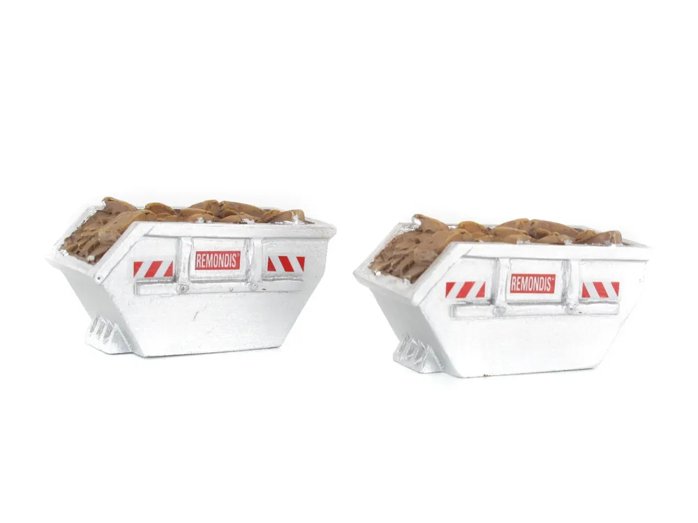 Neu Im Sortiment Loewe 2236 H0 Absetzmulden Remondis mit Schrott 2x