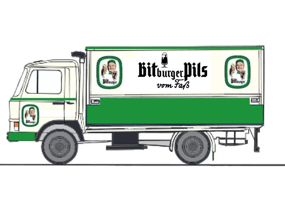 Direktkauf Loewe 4075 H0 LKW Iveco-Magirus Zeta 90 M 5 Verteiler-LKW Bitburger
