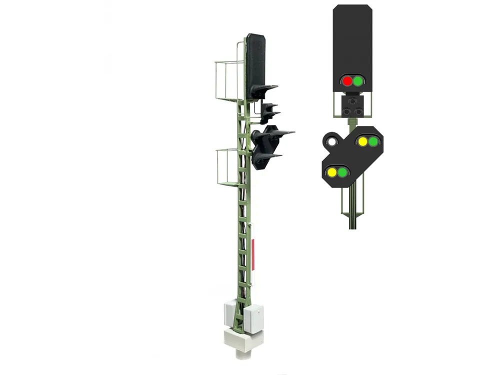 Top-Qualität Mafen 9134107 H0 DB H/V Haupt- und Vorsignal mit Wiederholer 7 Lichter