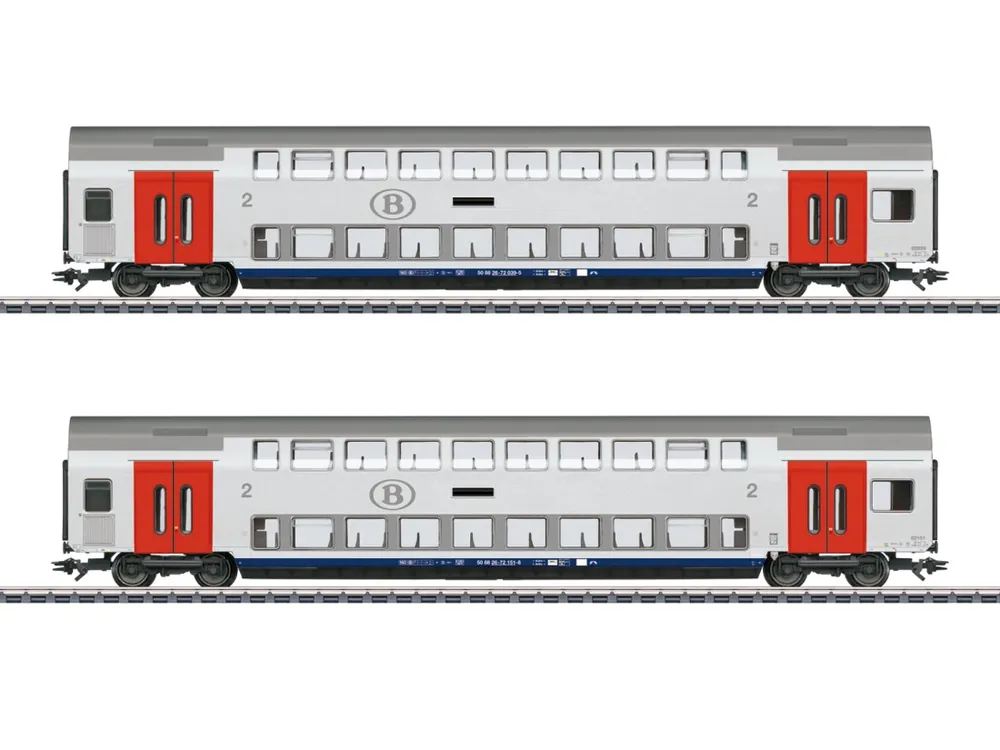 Marklin 43566 Personenwagenset Doppelstockwagen SNCB 2x Markenprodukt