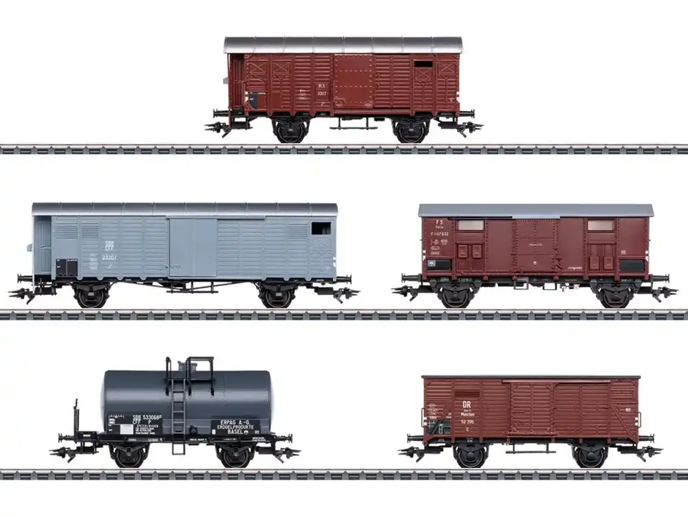 Sofort Bestellen Märklin 46575 Güterwagenset BLS FS SBB DB für Ae 6/8 5x Spur H0
