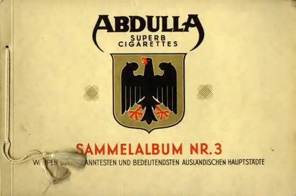 Kracherpreis Staatswappen aller wappenführenden Staaten der Erde, Album III Sammelbilderalbum Abdulla & Co. Zigar