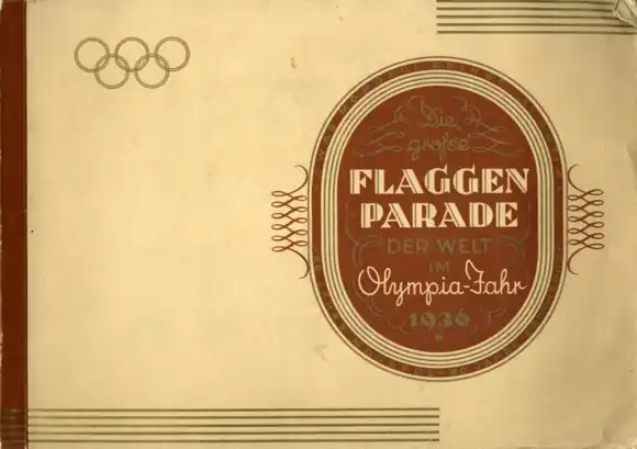Kostenloser Versand Die große Flaggenparade der Welt im Olympia-Jahr 1936 Sammelbilderalbum Monopol Zigarettenfabrik, Dr
