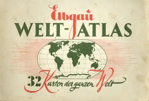 Preisreduziert Welt-Atlas. 32 Karten der ganzen Welt. Sammelbilderalbum Elbgau-Margarine, Hamburg 1952
