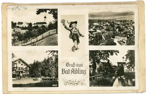 Expressversand 5 Glas Negative Bad Aibling in Oberbayern, Einkaufsstraße, Wohnhaus, diverse Ansichten
