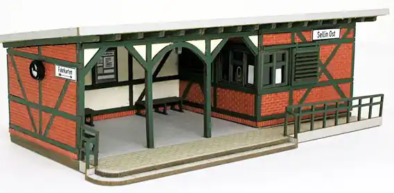 Modellbahn Union MU-H0-B0011 H0 Wartehaus Sellin-Ost Lasercutbausatz Exklusiv