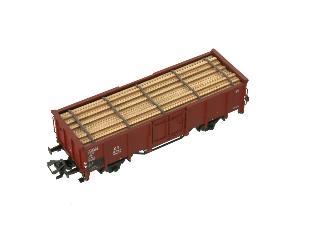Neuheit Modellbahn Union MU-H0-F00036 H0 Ladegut für Güterwagen Omm55 gesägte Bretter hell 98 x 30 mm