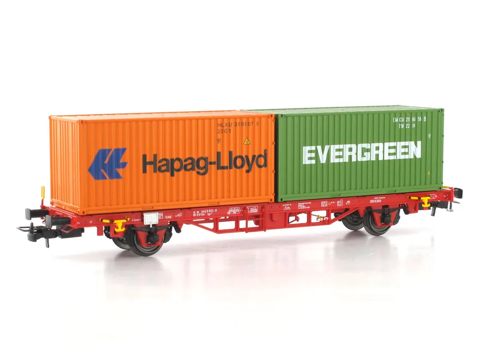 Highlight Modellbahn Union MU-H0-G58004 Güterwagen Containerwagen Lgs 580 DB Evergreen + Hapag Lloyd