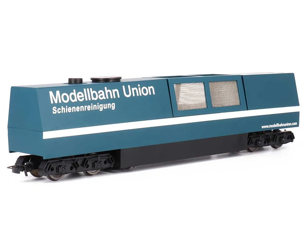 Handgefertigt Modellbahn Union G99028 Schienenreinigungswagen/Staubsauger ozeanblau Spur H0