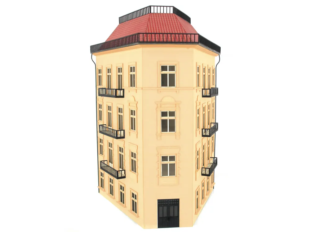 Jetzt Zugreifen Modellbahn Union MU-H0-H00204 H0 Halbrelief Eck Stadthaus 45 Grad Sandstein
