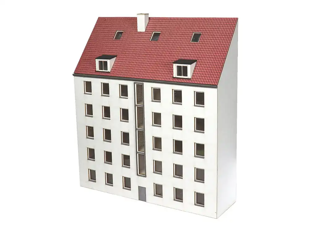 Direkt Vom Hersteller Modellbahn Union MU-H0-H00289 H0 Halbrelief Hinterhaus modernes Stadthaus 01 grau